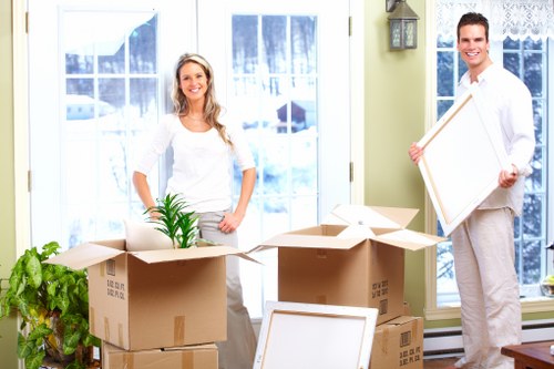 Professional team preparing a removal truck for relocation